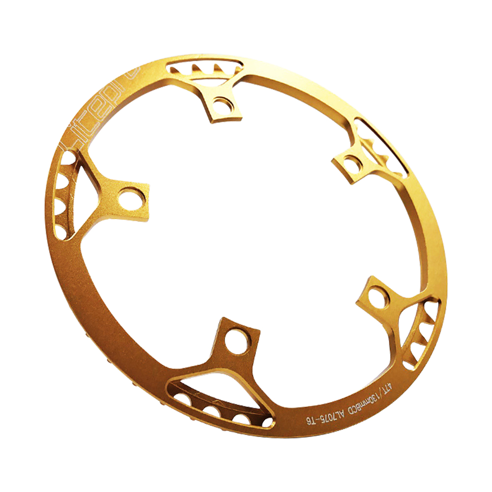 

130 BCD Round Chainring Aluminum Folding Bike Chainring Bicycle Parts, Yellow, 501 Original