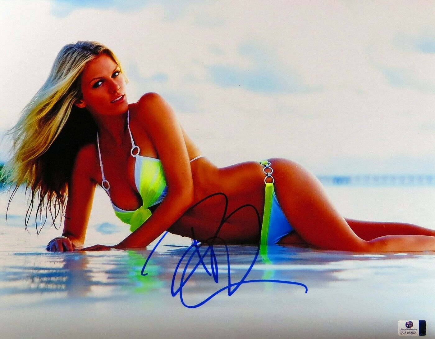 Brooklyn Decker Signed Autographed 11X14 Photo Poster painting Sexy Bikini in Water GV816392