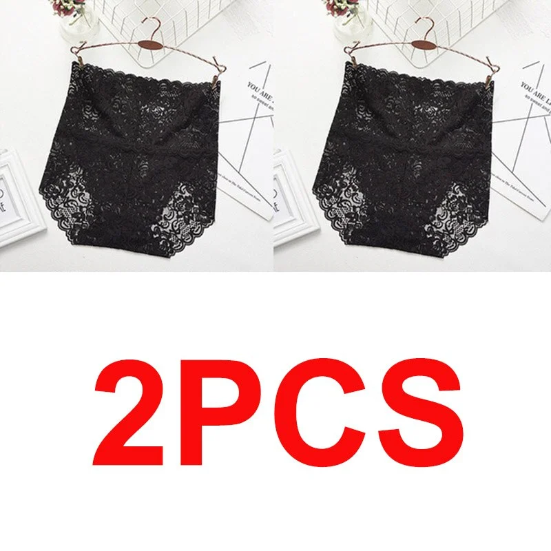 M-XXXL Women High Waist Lace Panties Sexy Underwear Women  Floral Transparent Lingerie Female Briefs Underpants Plus Size Pantys
