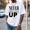 Oversize Bold Typography Design Print T-shirts by Inlyline