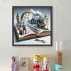 Books And Trains-11CT Stamped Cross Stitch 50*50cm/19.69*19.69in