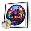 Haunted House Glass Painting-Paint by Numbers Acrylic Painting 50*50CM