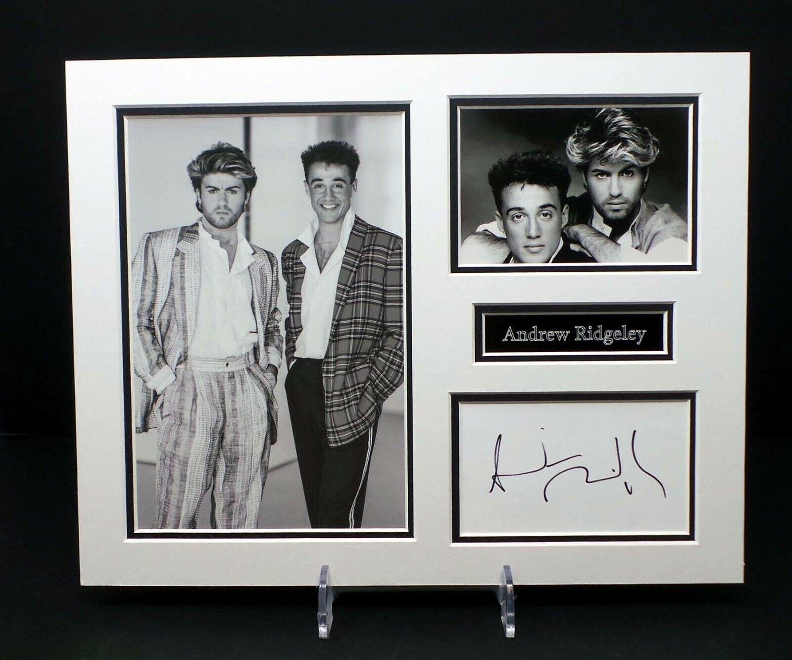 Andrew RIDGELEY Signed Mounted Photo Poster painting Display AFTAL RD COA Wham! WHAM Singer