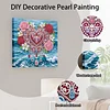 (25x25cm)DIY Flower Heart Framed Handmade Pearl Painting Art Craft Kit Living Home Decor