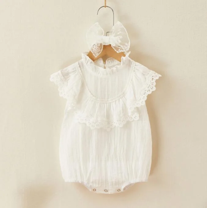 2020 Summer Baby Girl Set 1-3Yrs Baby Girls Clothing Sets Baby Dot Short Sleeve Top + shorts+ Hair Belt 3pcs/Set