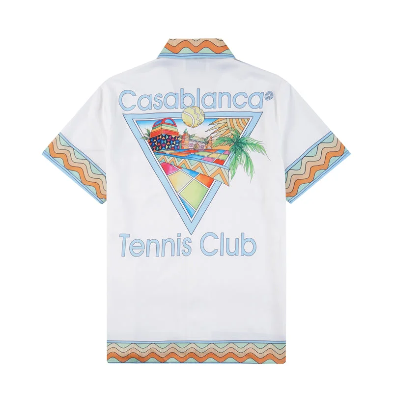 Casablanca 2023 new silk short-sleeved shirt