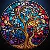 (Stamped/Counted) Glass Painting-Tree Of Life-18CT Cross Stitch 30*30cm/11.81*11.81in