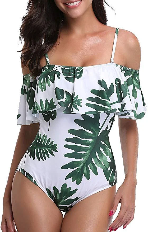 Slim Off Shoulder Women's One-piece Swimsuit