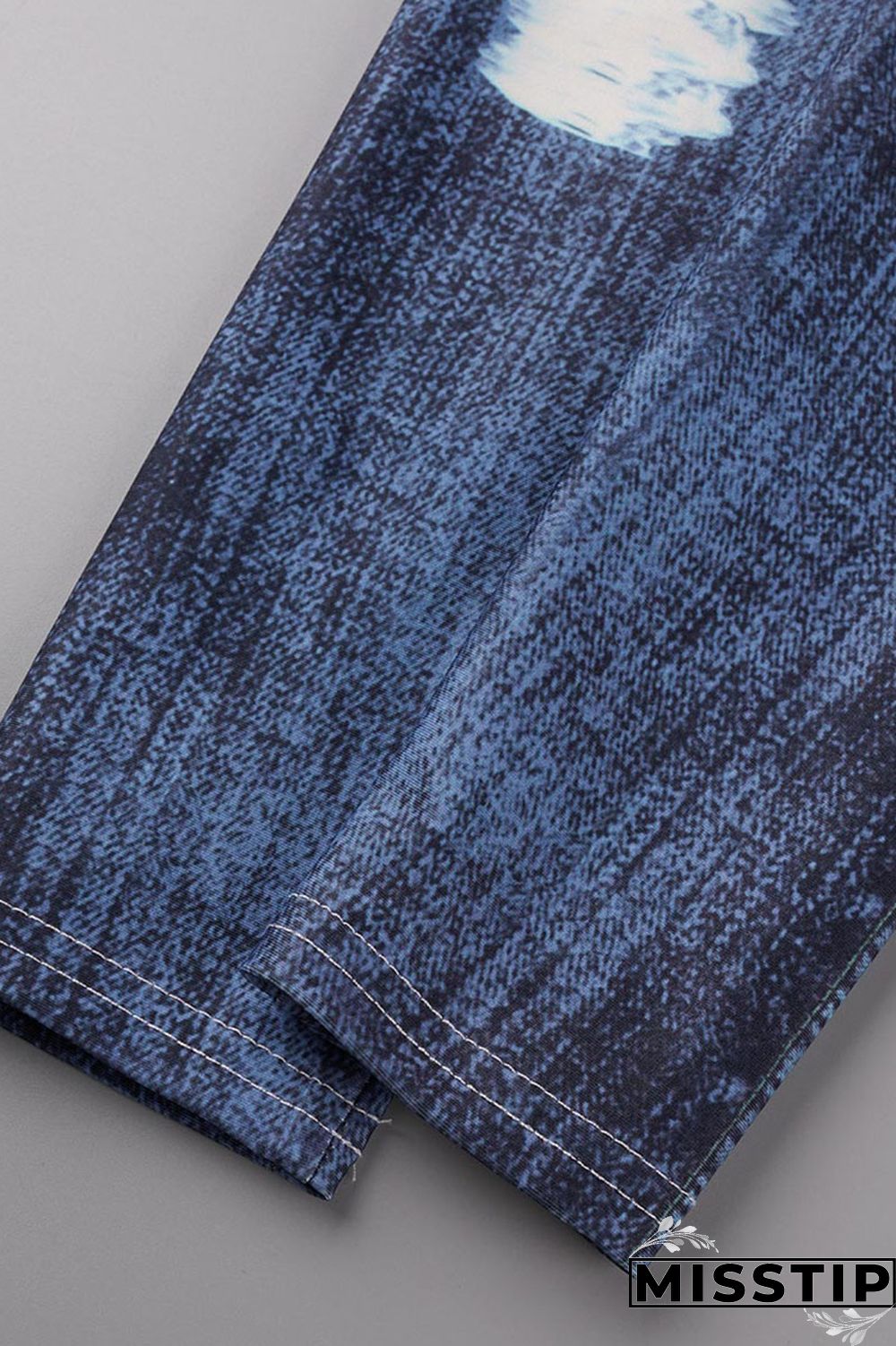 Blue Sportswear Print Patchwork