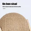 Griffoir Chat en Bois Massif avec Boule &agrave; Rouler Sisal