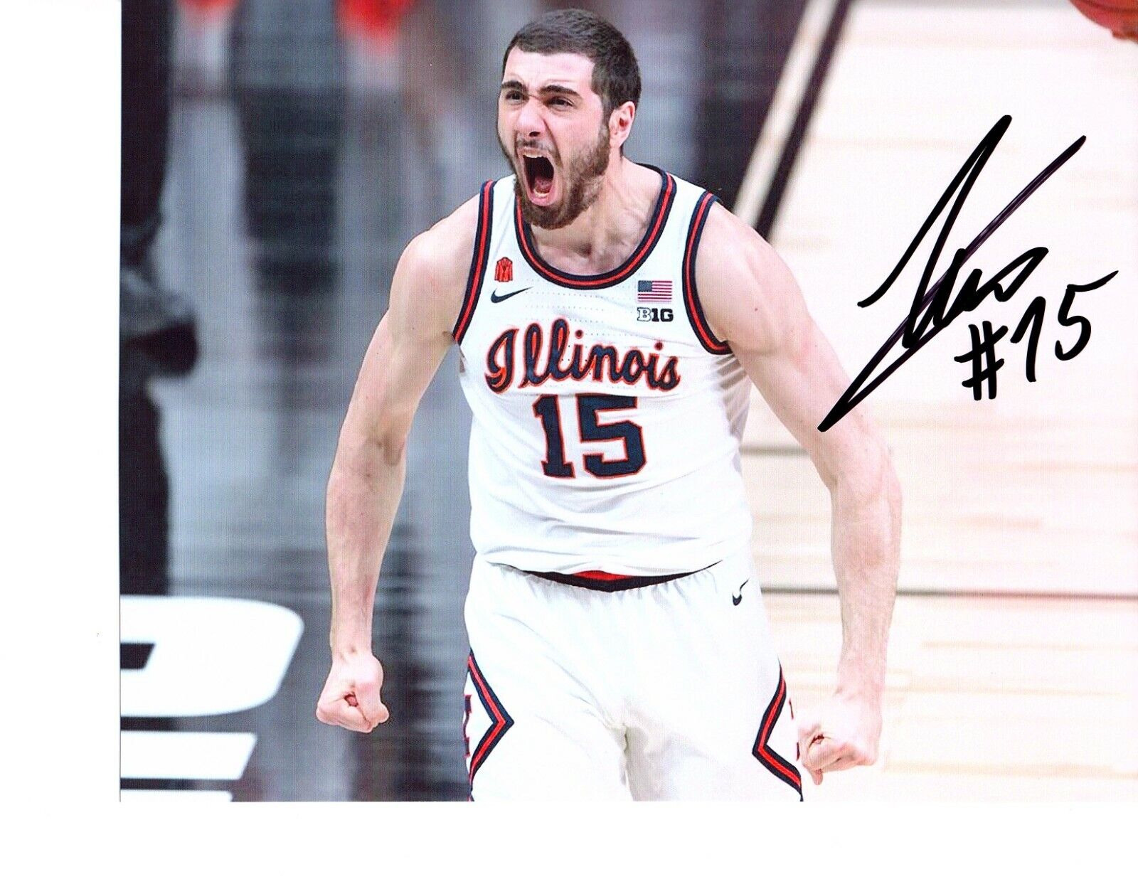 Giorgi Bezhanishvili Illinois Autograph Signed basketball Photo Poster painting 8x10 Austria#