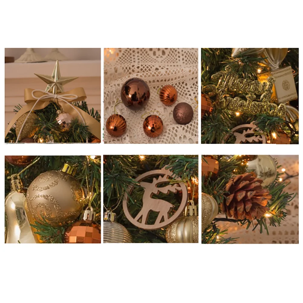 New decorative supplies mini Christmas tree pentagram with lights ornament