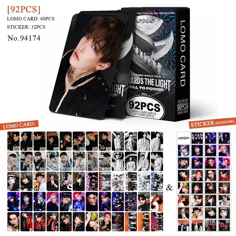 Ateez World Tour Towards the Light Will to Power Lomo Card (Different cover, Same cards) officialateezshop