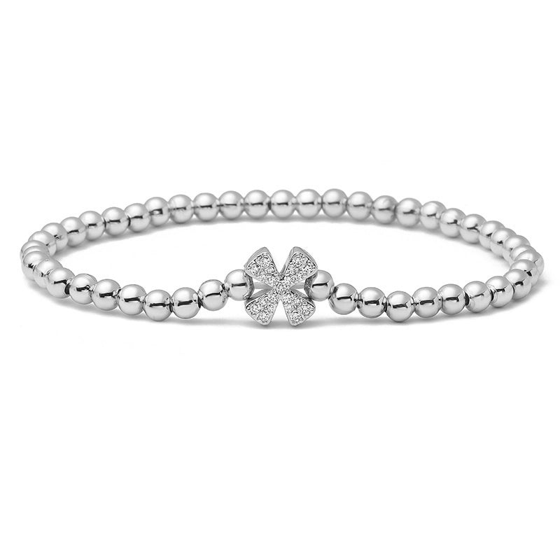 Vintage Style Minimalist Classic Style Letter Copper Zircon 18K Gold Plated Inlay Bracelets