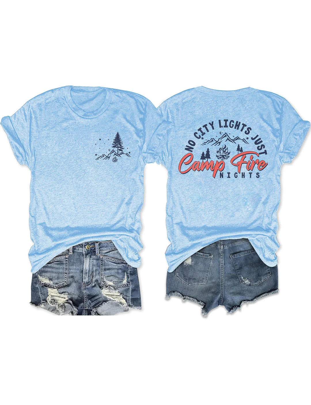 No City Lights Just Campfire Nights T-shirt