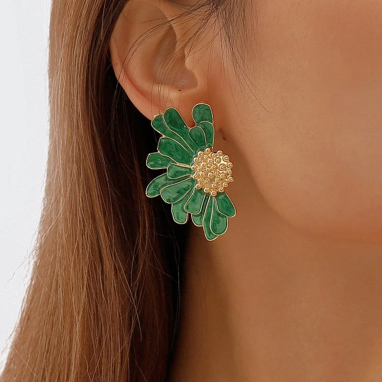 Casual Geometric Patchwork Earrings