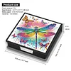 Diamond Painting PU Dragonfly Notecard Box with 160 Sheets Paper Note Holder