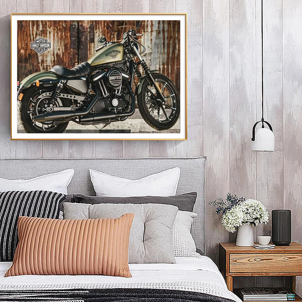 Motorcycle 5D DIY Diamond Painting Kit Resin Full Round Home Wall Art Craft