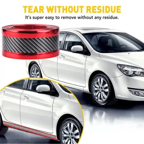 Dronehint Red + Car Carbon Fiber Plate Door Scuff Sill Cover Scratch Anti Sticker Parts US (For: Acura) Parts