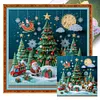 (Multi-Style) The Town In Book-11CT Stamped Cross Stitch 50*50cm/19.69*19.69in tapestrymarket