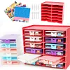 uk.everydayedeals (Limited Stock)12 Grids Diamond Painting Tray Tower Organizer - Red