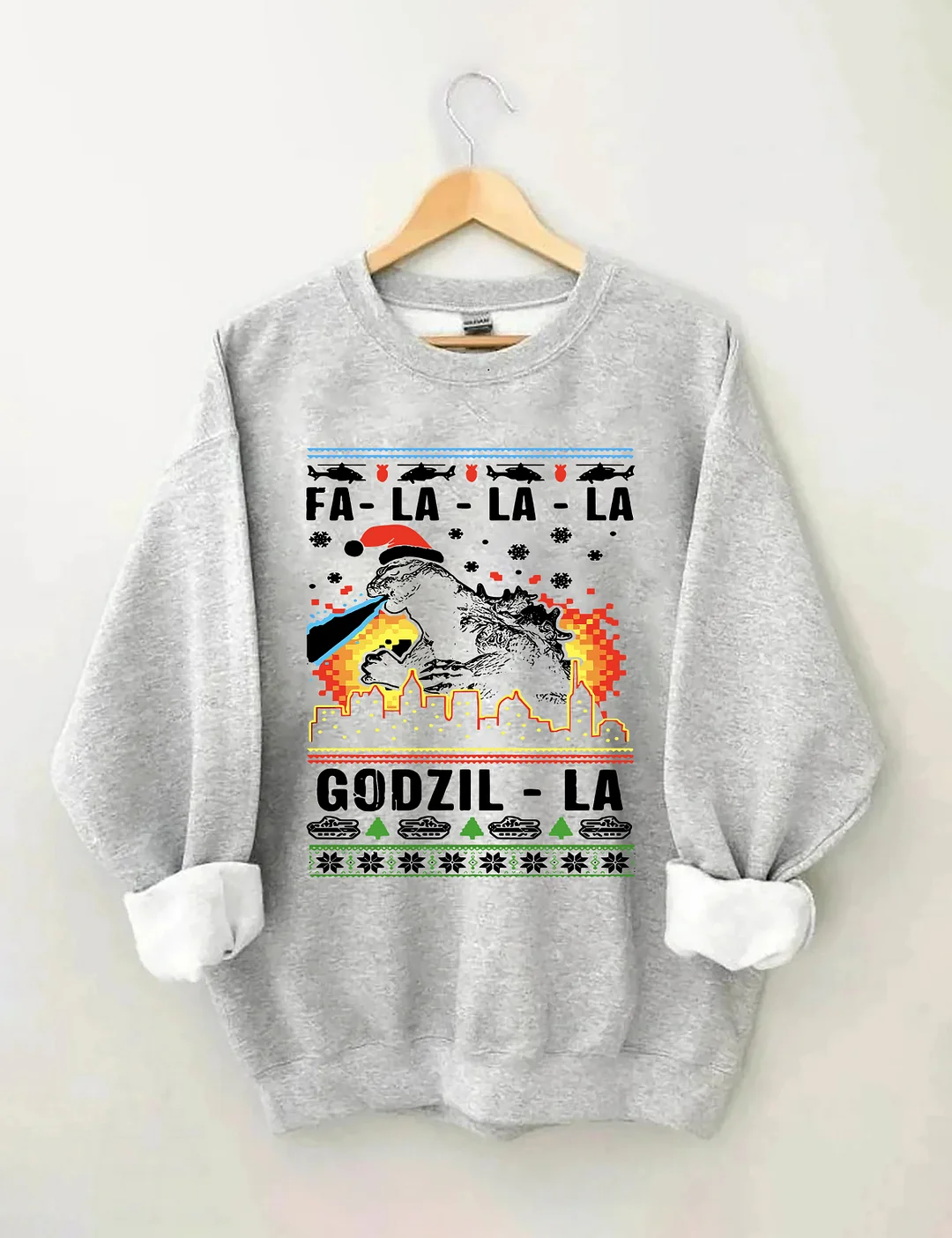 Funny Godzilla Ugly Christmas Sweatshirt