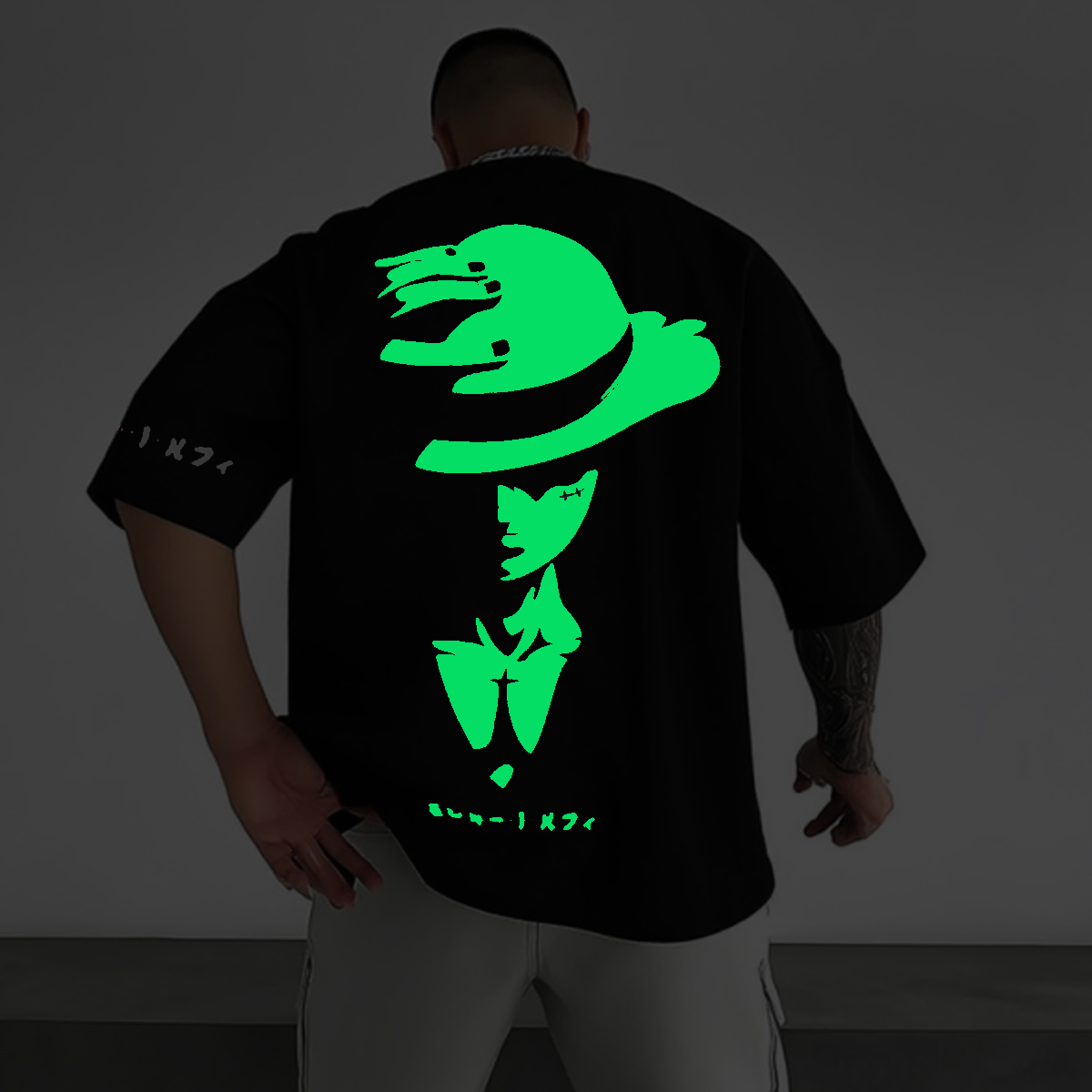 Luminous Anime Print Graphic Tee