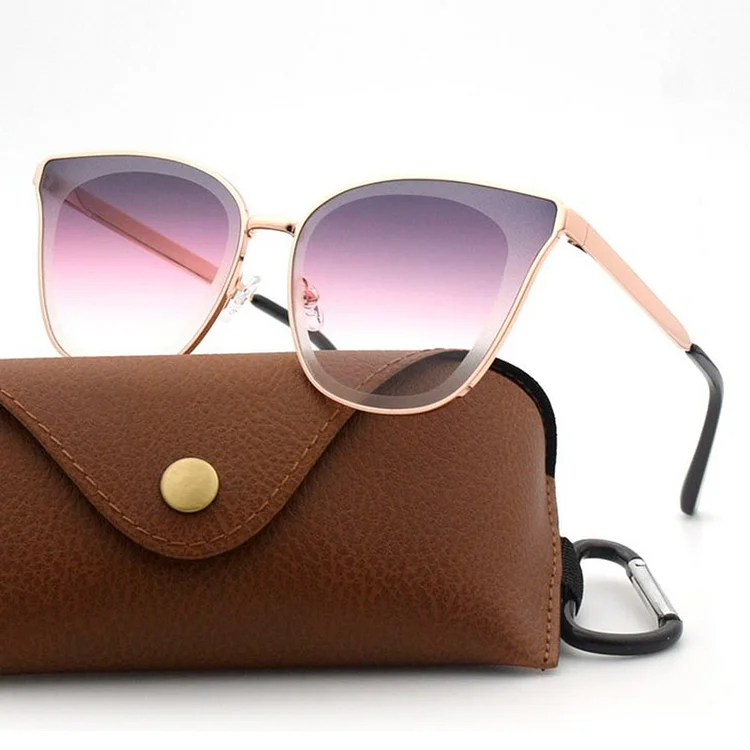 New Cat Eye Metal Frame Sunglasses