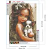 Sweet Cool Girl-Full Round Diamond Painting 30*40CM