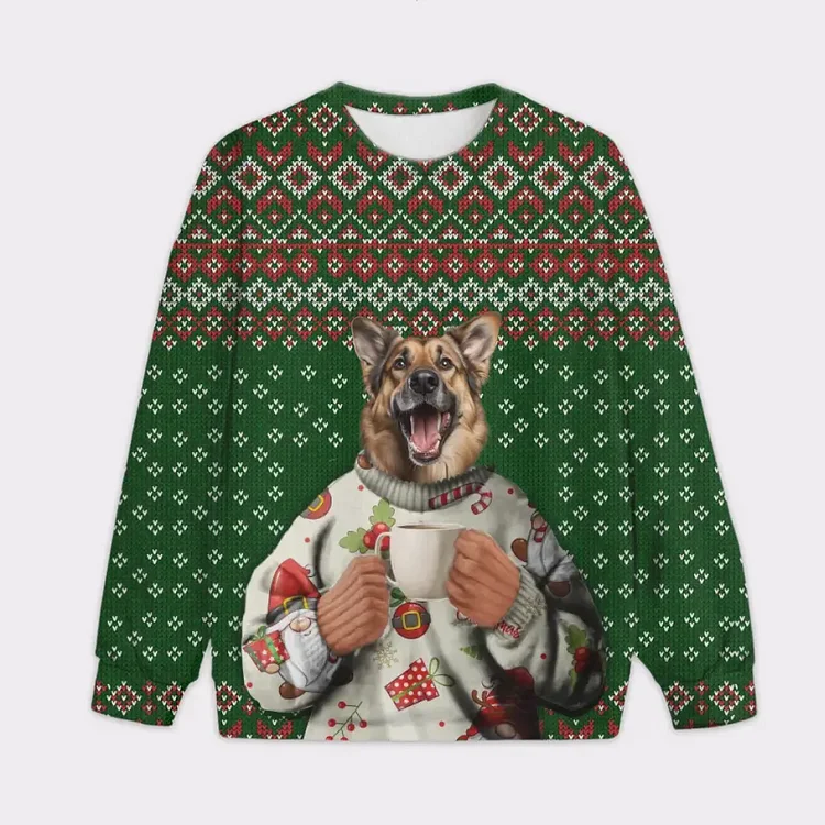 Customize Your Own Christmas Sweater with Your Pet's Face