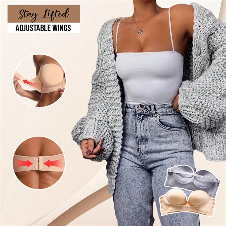 Front Buckle Strapless Wireless Bra