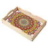 DIY Diamond Painting Wooden Mandala Serving Tray with Handle Kit