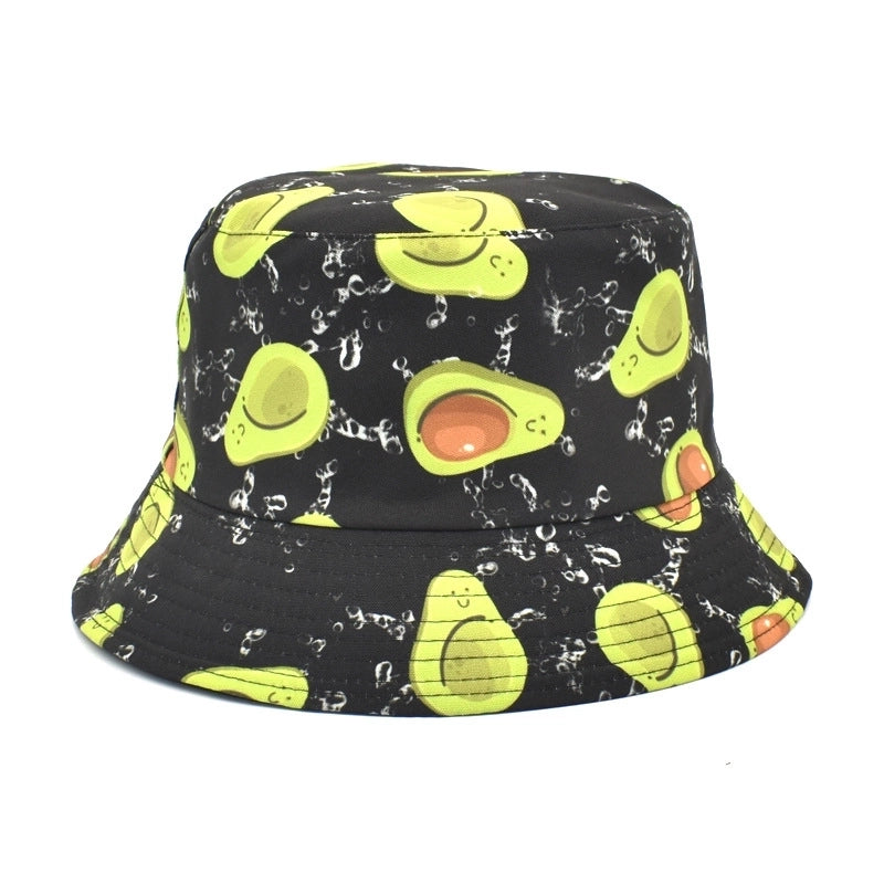 Unisex Artistic Fruit Vegetable Flat Eaves Bucket Hat