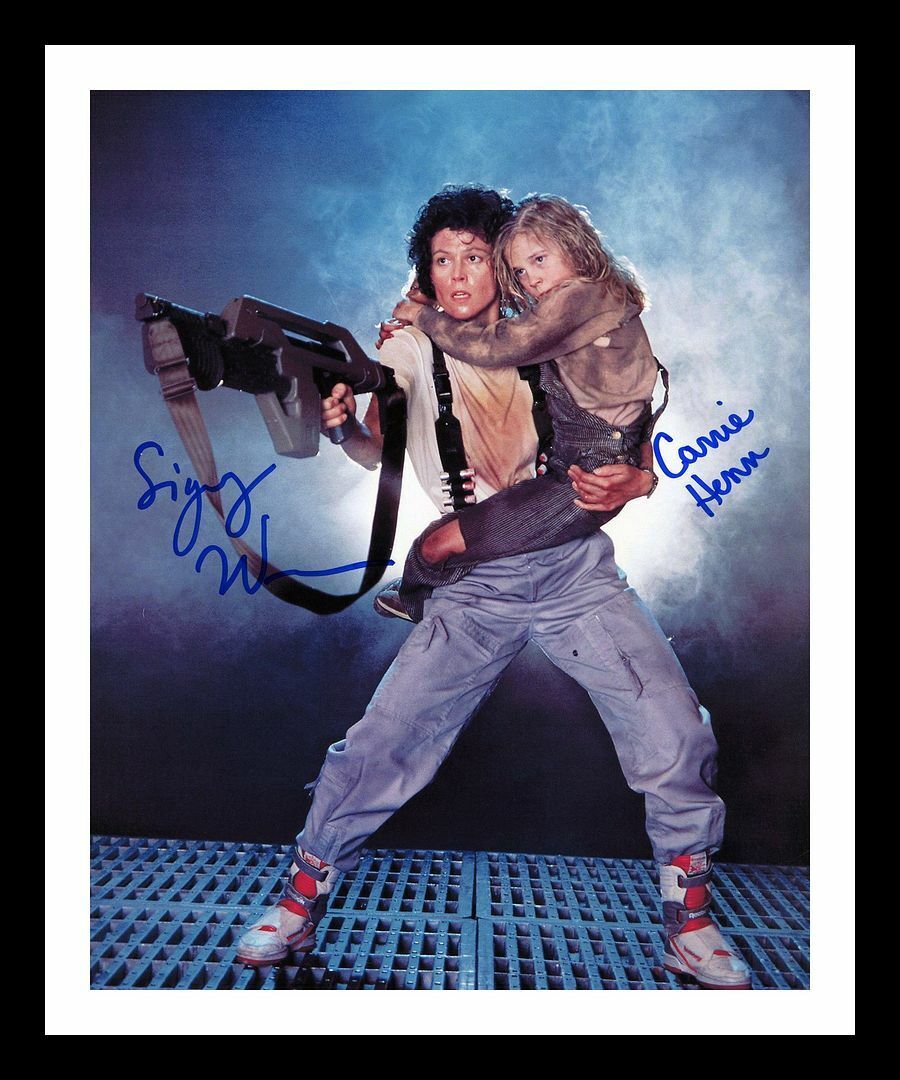 Sigourney Weaver & Carrie Henn - Aliens Autographed Signed & Framed Photo Poster painting 1