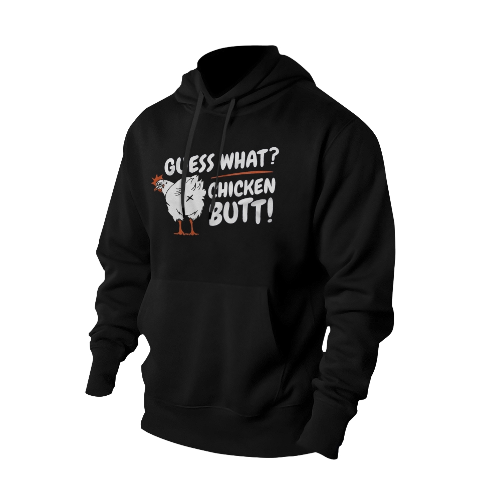 Poultry Humor: 'Guess What? Chicken Butt!' - Funny Poultry hoodies