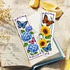 14CT 2 Strands Cross Stitching Bookmark Kit 6PCS Single-Sided Stamped Embroidery Page Marker Set Vintage Stamped Cross Stitch Page Charm for Teachers Bookworms Women Readers (Butterfly Blooms) tapestrymarket