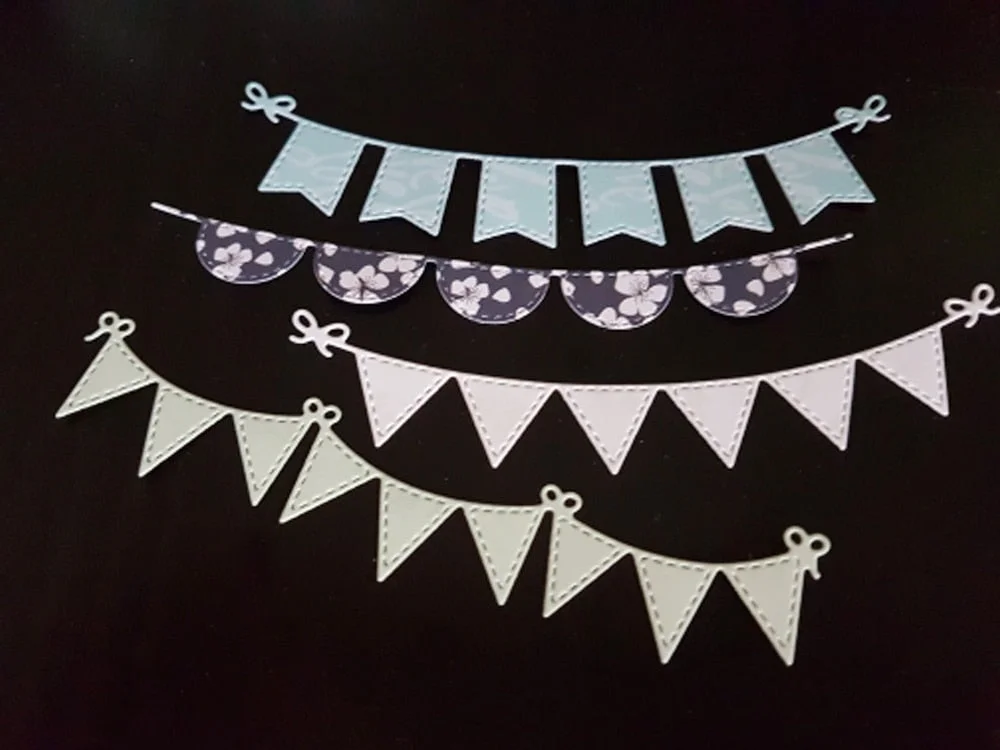 4pcs Triangle Circle banners Scrapbooking Dies Metal Cutting Dies Stencils for DIY Album Paper Card Decorative Craft Die Cuts