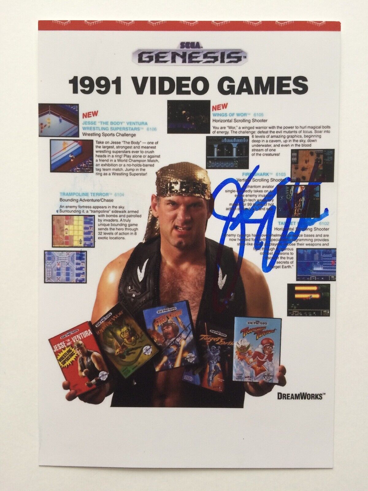 Jesse Ventura Autographed Photo Poster painting WWF The Predator