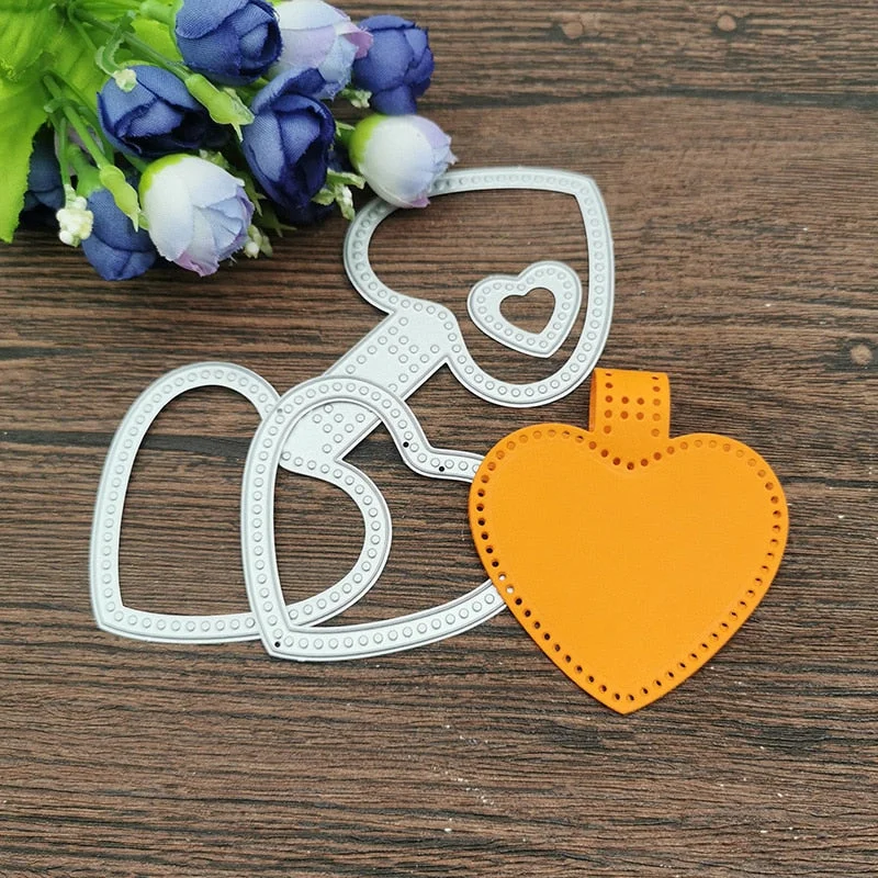 AOKEDIY Shaker Heart Paper Metal Cutting Dies Stencils For DIY Scrapbooking Decorative Embossing Handcraft Die Cutting Template