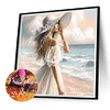 Diamond Painting-DIY Full Round Drill Beach Girl