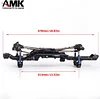 AMK 313mm Wheelbase Nylon Chassis Frame Car Body with 2-Speed Transmission 35T 550 Motor for 1/10 RC Crawler Axial SCX10 TRX4 D90 (DIY+Axles)