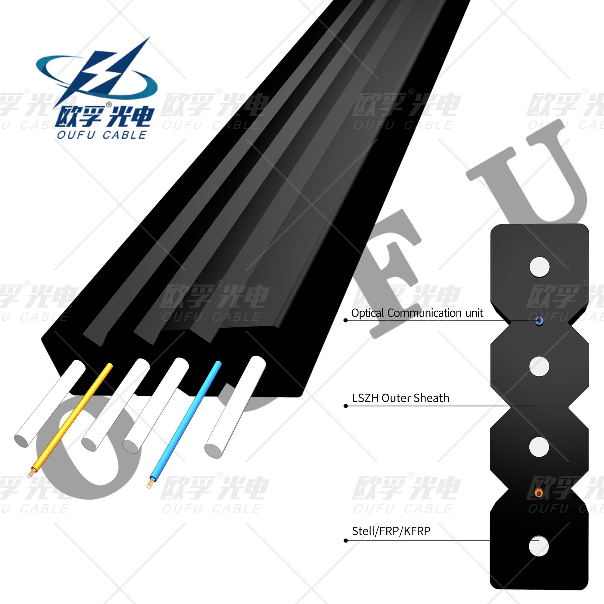 FTTH drop cable indoor Double