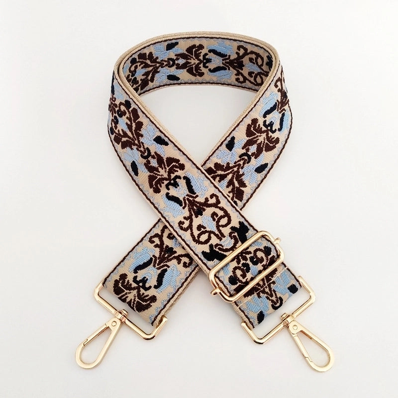 New Thick Color Ethnic Style Jacquard Wide Shoulder Strap Single Shoulder Crossbody Women Bag Accessories Long Strap Replacement Bag Strap