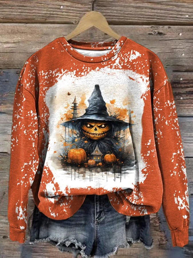 Women'S Halloween Printed Sweatshirt