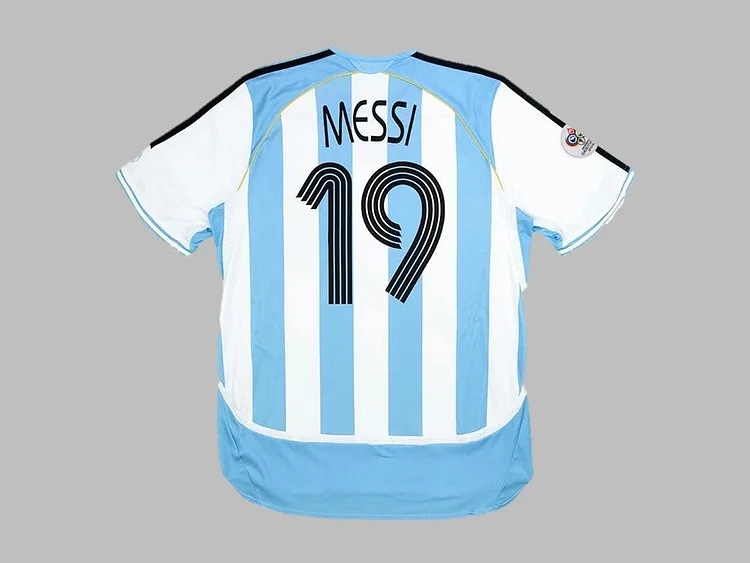Argentinien Lionel Messi 19 Home Retro Trikot WM 2006