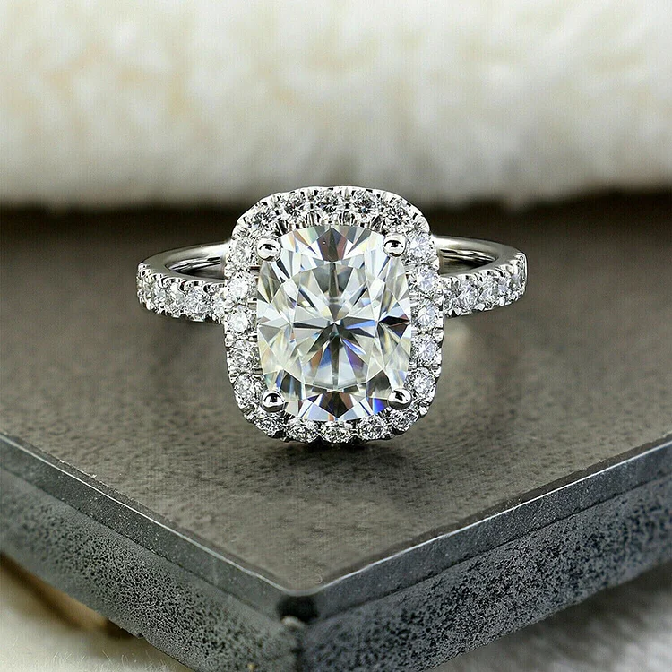 Princess Square Diamond Zircon Ring