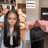 Glueless New Black Natural Hairline Long Hair Silky Straight Wig