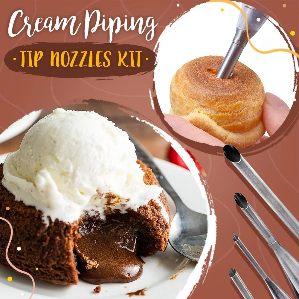 4pcs Cream Piping Tip Nozzles Kit