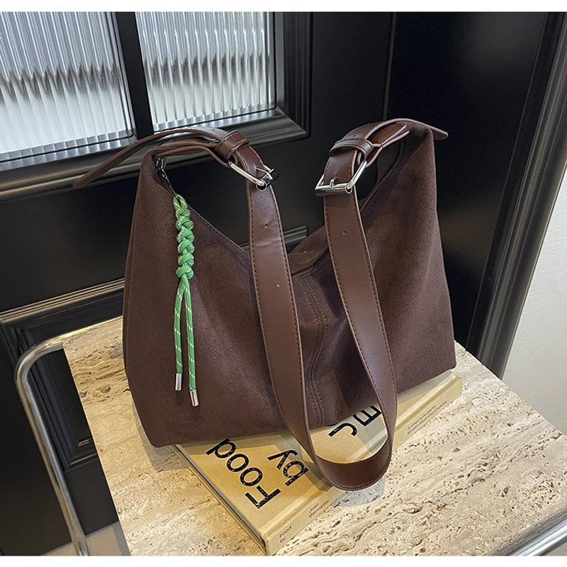 Women’s Pu Leather Solid Color Basic Sewing Thread Bucket Zipper Shoulder Bag Handbag Crossbody Bag