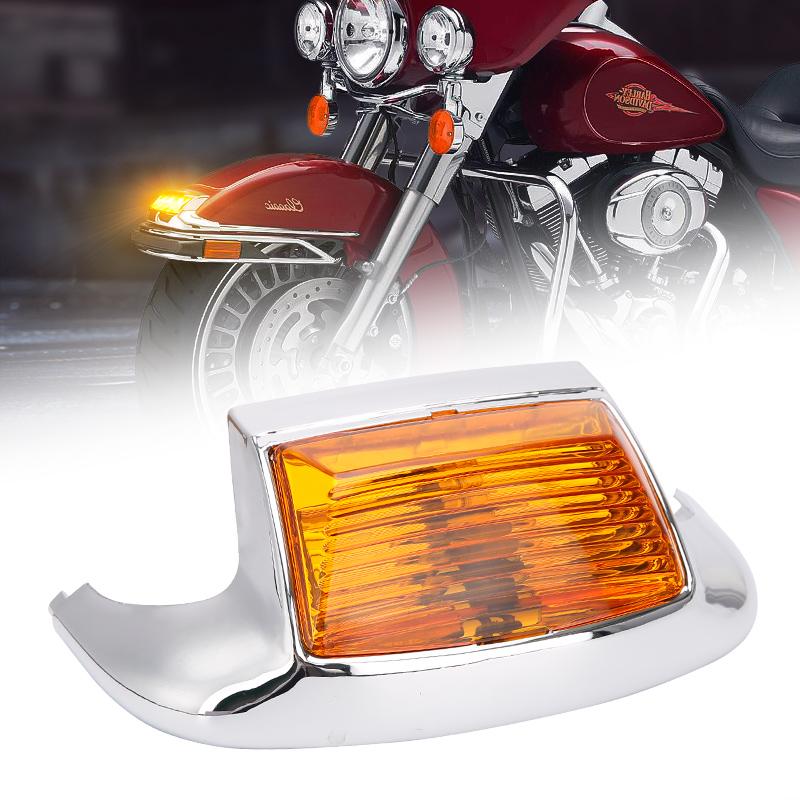 Front Amber Fender Tip Light For 1980-2008 Harley Davidson